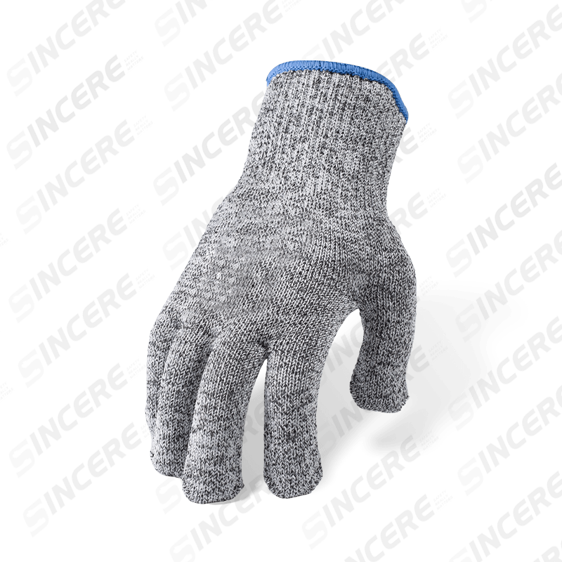 10 Gauge ANSI A5 HPPE Cut Resistant Knit Gloves — Uncoated Liner for Maximum Breathability