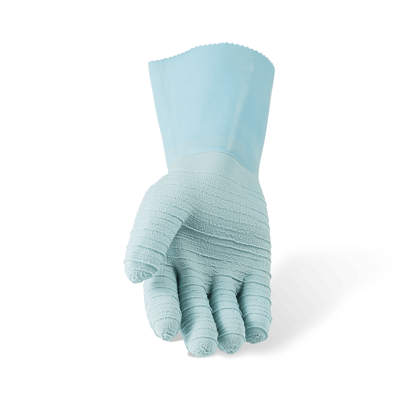 Cotton Fleece Lined Latex Fully Coated Work Gloves — 27cm Extended Cuff