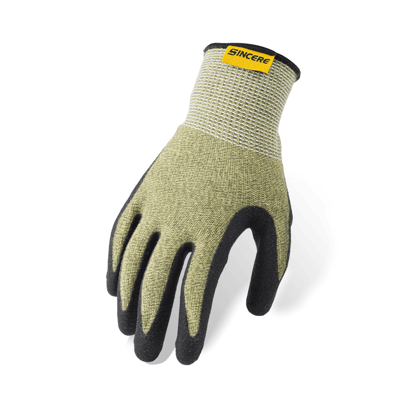 18 Gauge Aramid ANSI A3 Cut Resistant Gloves with Black Neoprene Palm — Flame Resistant and Arc Flash Protection