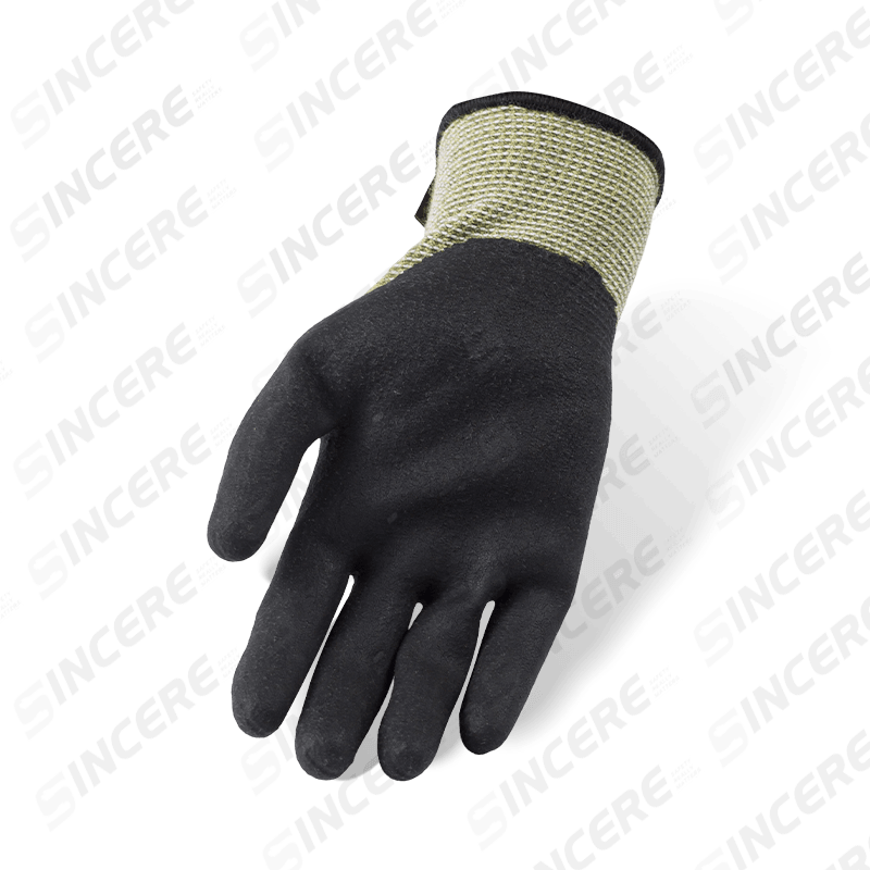 18 Gauge Aramid ANSI A3 Cut Resistant Gloves with Black Neoprene Palm — Flame Resistant and Arc Flash Protection 18 Gauge Aramid ANSI A3 Cut Resistant Gloves with Black Neoprene Palm — Flame Resistant and Arc Flash Protection