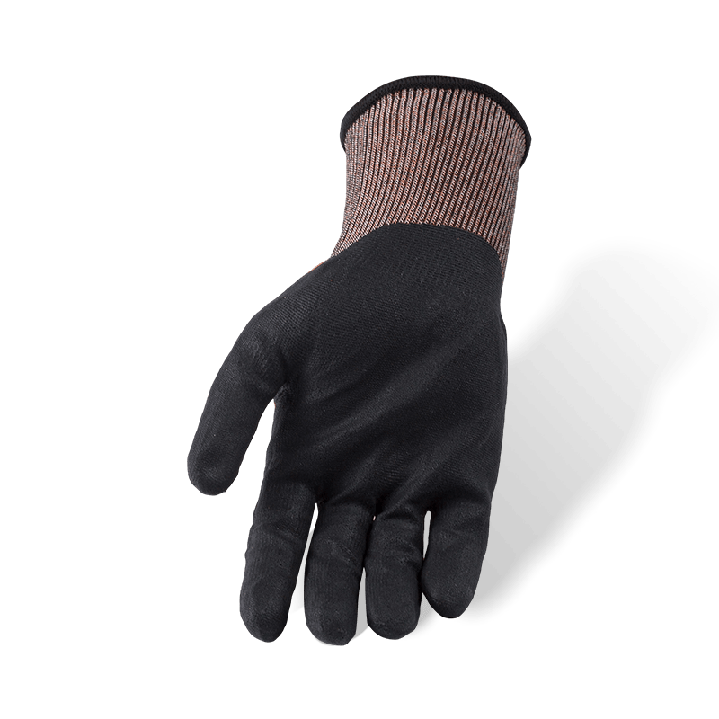 21 Gauge ANSI A4 Cut Resistant Gloves with Black Nitrile Sandy Palm Coating — Ultra-Dexterous Fine Gauge