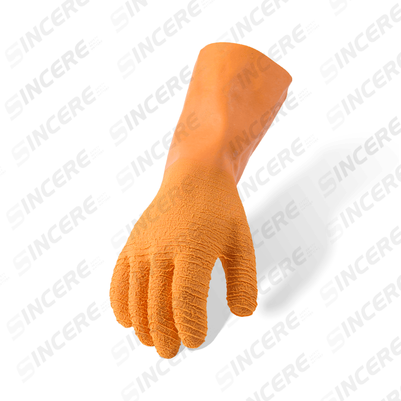 Cotton Fleece Lined Latex Fully Coated Work Gloves — 27cm Extended Cuff (Thermal Series)