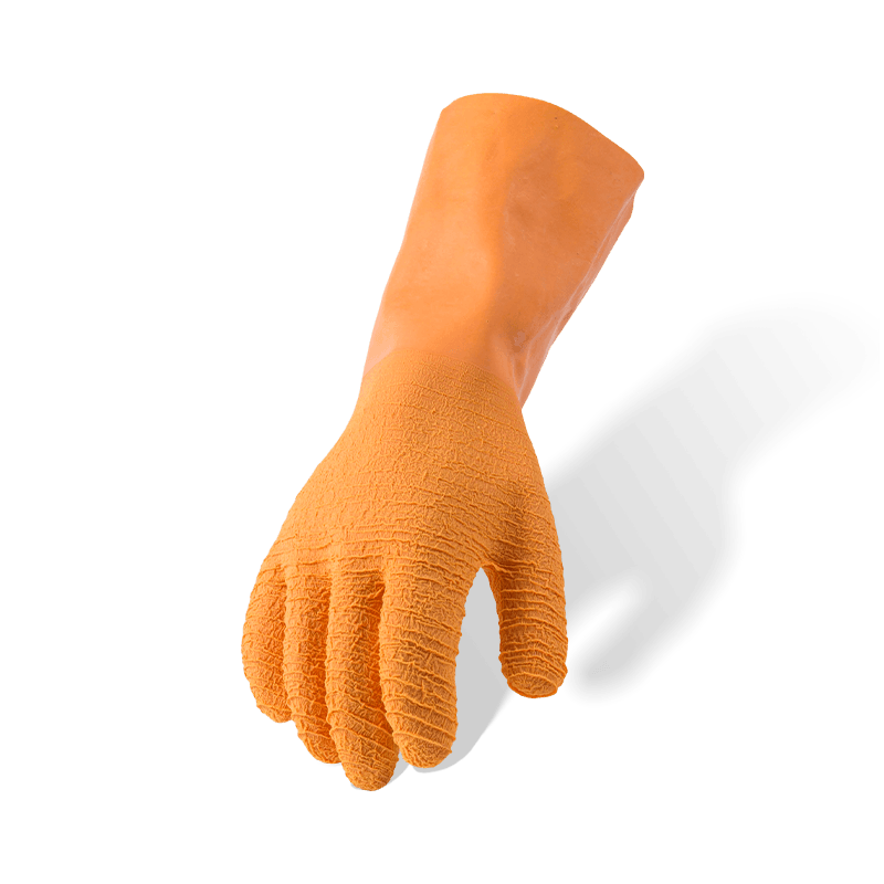 Cotton Fleece Lined Latex Fully Coated Work Gloves — 27cm Extended Cuff (Thermal Series)