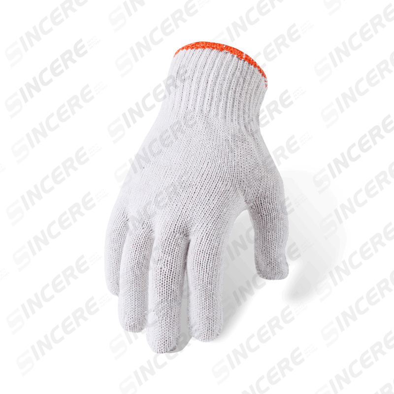 10 Gauge Bleached Cotton Knit Work Gloves — Lightweight General Purpose Hand Protection