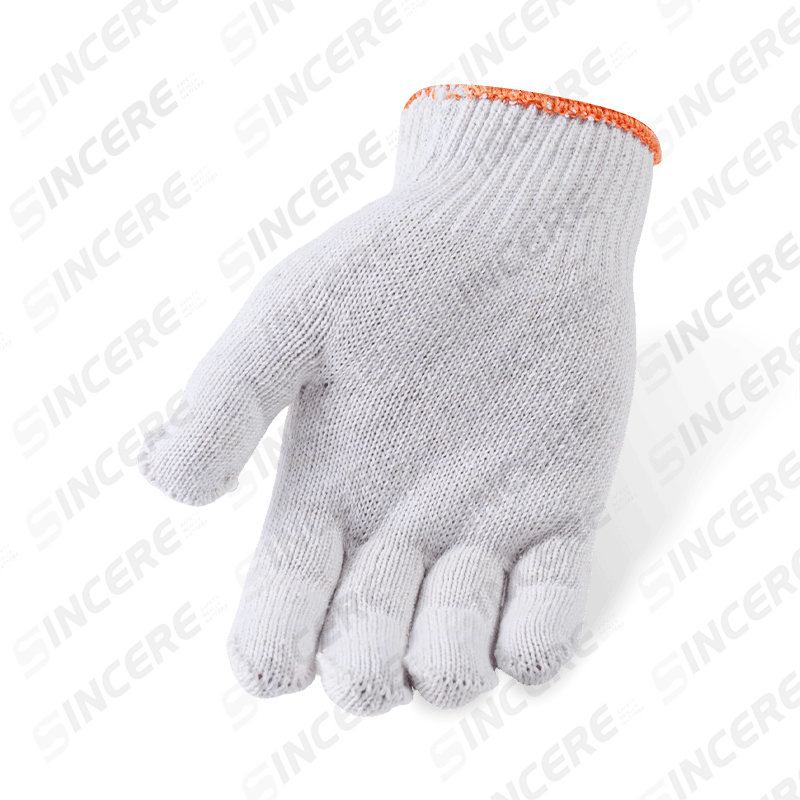 10 Gauge Bleached Cotton Knit Work Gloves — Lightweight General Purpose Hand Protection