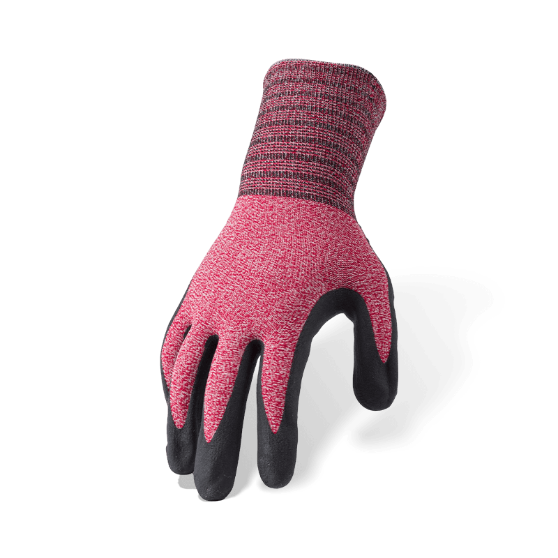 15 Gauge Nylon Spandex Gloves with Black Nitrile Micro-Foam Palm and Nitrile Dotted Anti-Slip Grip