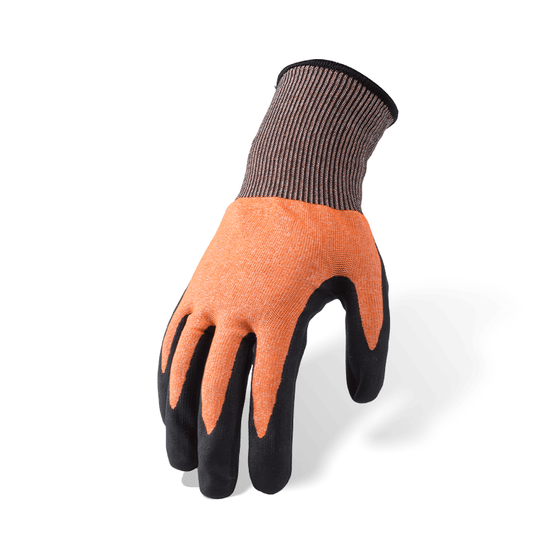 21 Gauge ANSI A4 Cut Resistant Gloves with Black Nitrile Sandy Palm — Ultra-Fine Dexterity 21 Gauge ANSI A4 Cut Resistant Gloves with Black Nitrile Sandy Palm — Ultra-Fine Dexterity
