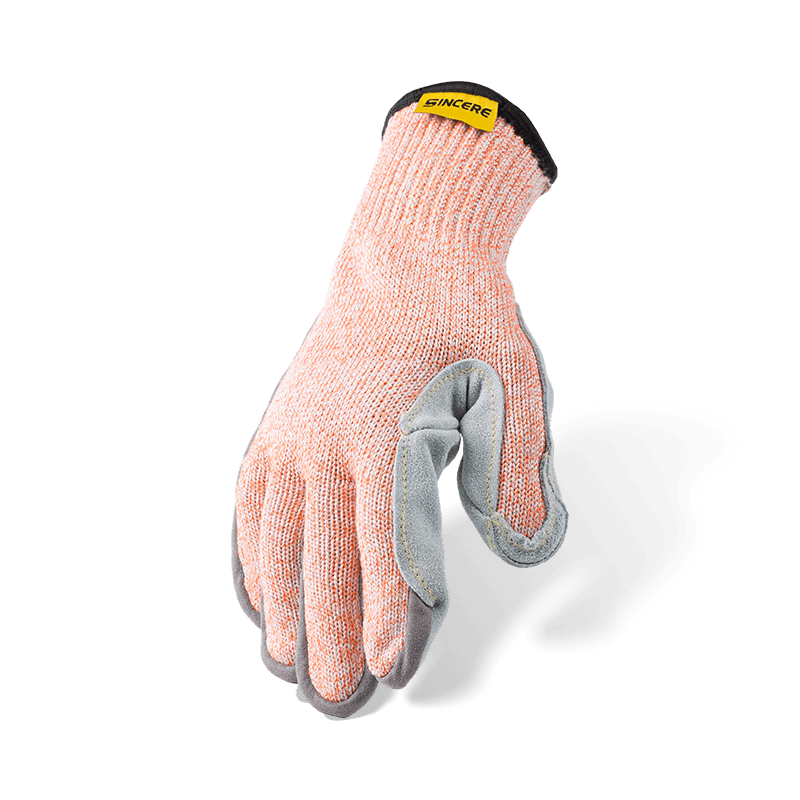 7 Gauge ANSI A9 Cut Resistant Gloves with Full-Grain Leather Palm and Reinforced Thumb Crotch — Maximum Cut Protection 7 Gauge ANSI A9 Cut Resistant Gloves with Full-Grain Leather Palm and Reinforced Thumb Crotch — Maximum Cut Protection