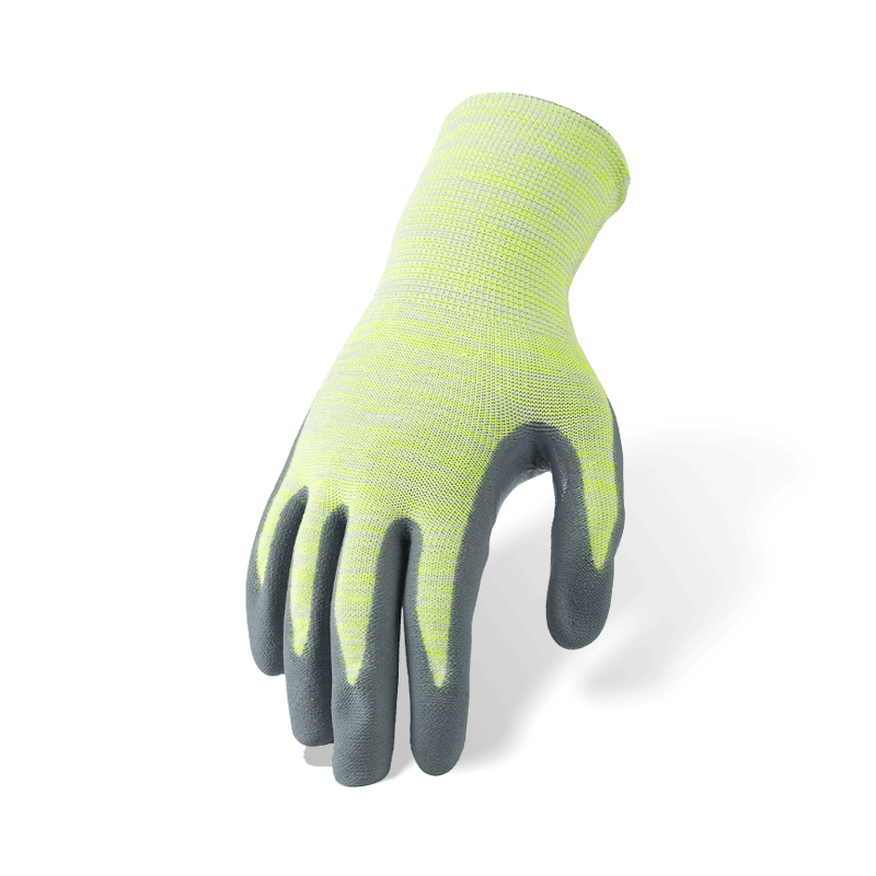15 Gauge Nylon Spandex Gloves with Grey Nitrile Micro-Foam Palm Coating — Ultra-Dexterous Precision Work Gloves