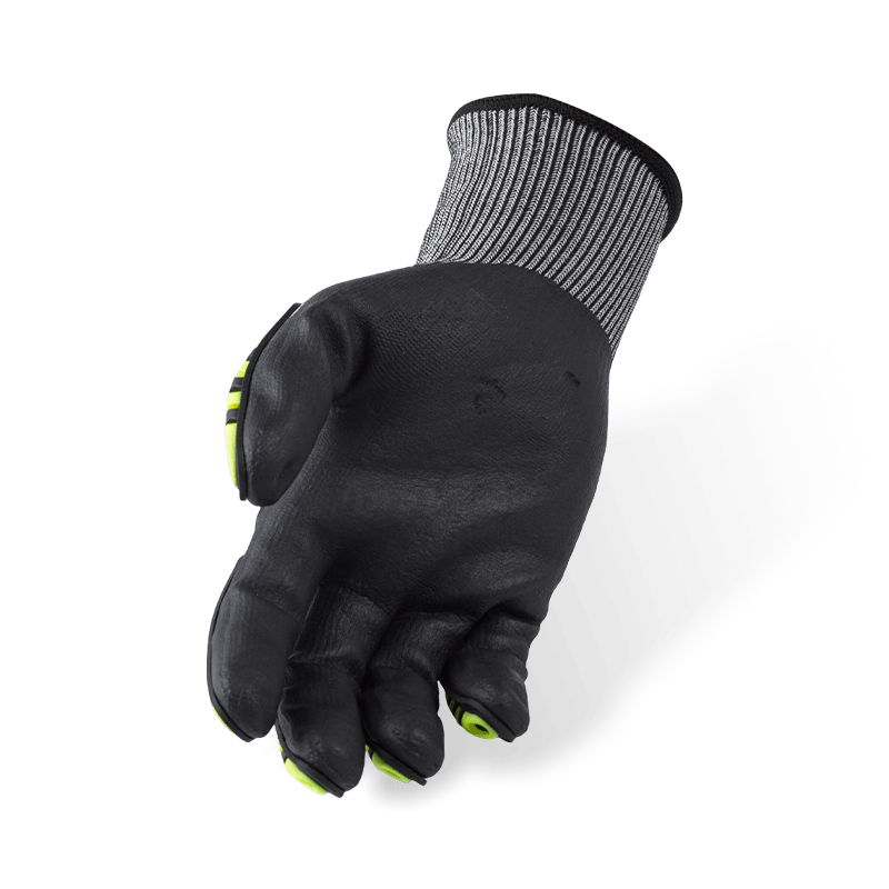 15 Gauge Light Grey ANSI A4 Cut Resistant Gloves with Black Nitrile Micro-Foam Palm and TPR Back-of-Hand Impact Protection 15 Gauge Light Grey ANSI A4 Cut Resistant Gloves with Black Nitrile Micro-Foam Palm and TPR Back-of-Hand Impact Protection
