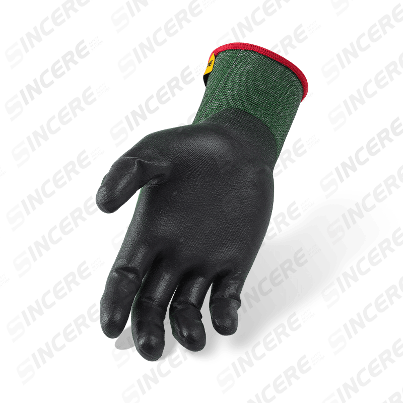 21 Gauge ANSI A3 Cut Resistant Gloves with Black PU Palm Coating — Ultra-Fine Precision Cut Protection 21 Gauge ANSI A3 Cut Resistant Gloves with Black PU Palm Coating — Ultra-Fine Precision Cut Protection