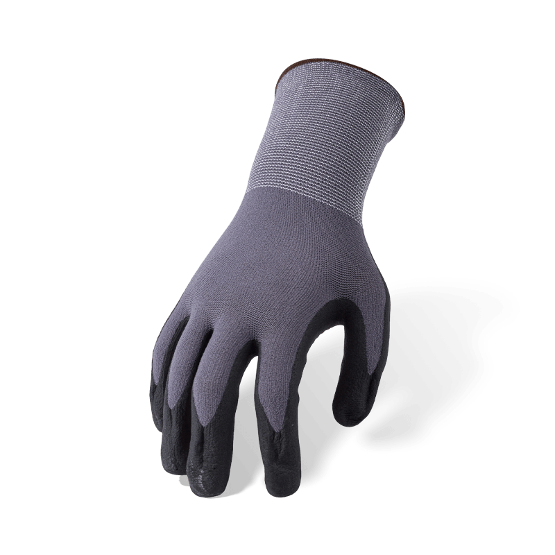 15 Gauge Nylon Spandex Gloves with Black Nitrile Micro-Foam Palm and Orange PVC Dotted Anti-Slip Grip 15 Gauge Nylon Spandex Gloves with Black Nitrile Micro-Foam Palm and Orange PVC Dotted Anti-Slip Grip