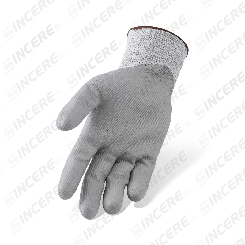 13 Gauge ANSI A4 Cut Resistant Gloves with Grey PU Palm Coating — Medium-High Cut Protection with Precision Grip 13 Gauge ANSI A4 Cut Resistant Gloves with Grey PU Palm Coating — Medium-High Cut Protection with Precision Grip