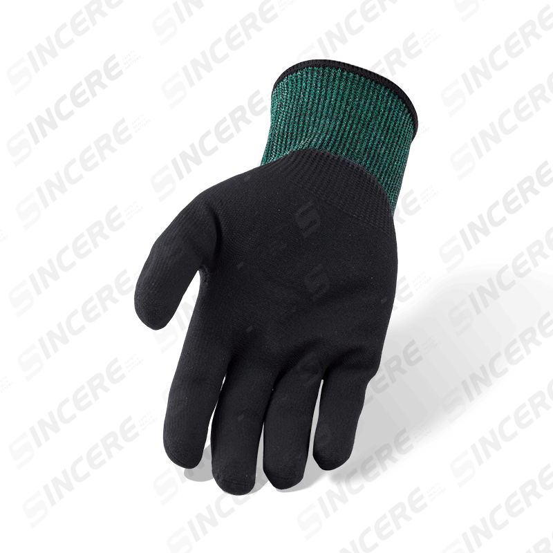 18 Gauge ANSI A4 Cut Resistant Gloves with Black Water-Washed Nitrile Micro-Foam Palm — Ultra-Soft Fine-Gauge Protection 18 Gauge ANSI A4 Cut Resistant Gloves with Black Water-Washed Nitrile Micro-Foam Palm — Ultra-Soft Fine-Gauge Protection