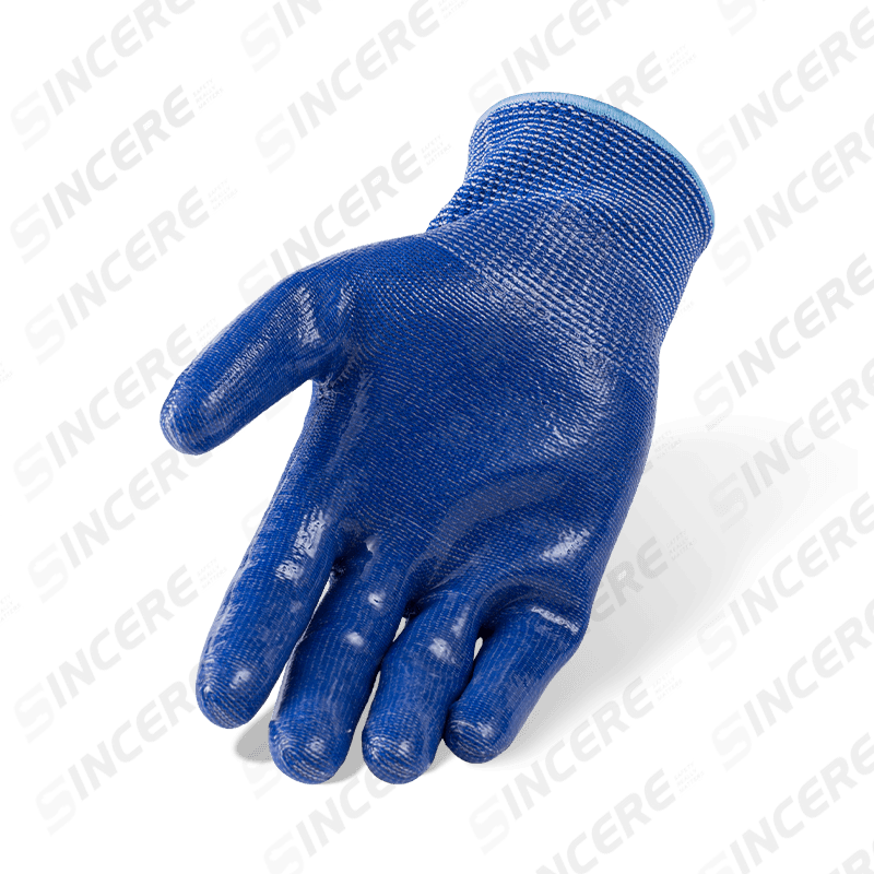 13 Gauge Blue ANSI A4 Cut Resistant Gloves with Clear Silicone Palm Coating — Heat Resistant Medium-High Cut Protection 13 Gauge Blue ANSI A4 Cut Resistant Gloves with Clear Silicone Palm Coating — Heat Resistant Medium-High Cut Protection