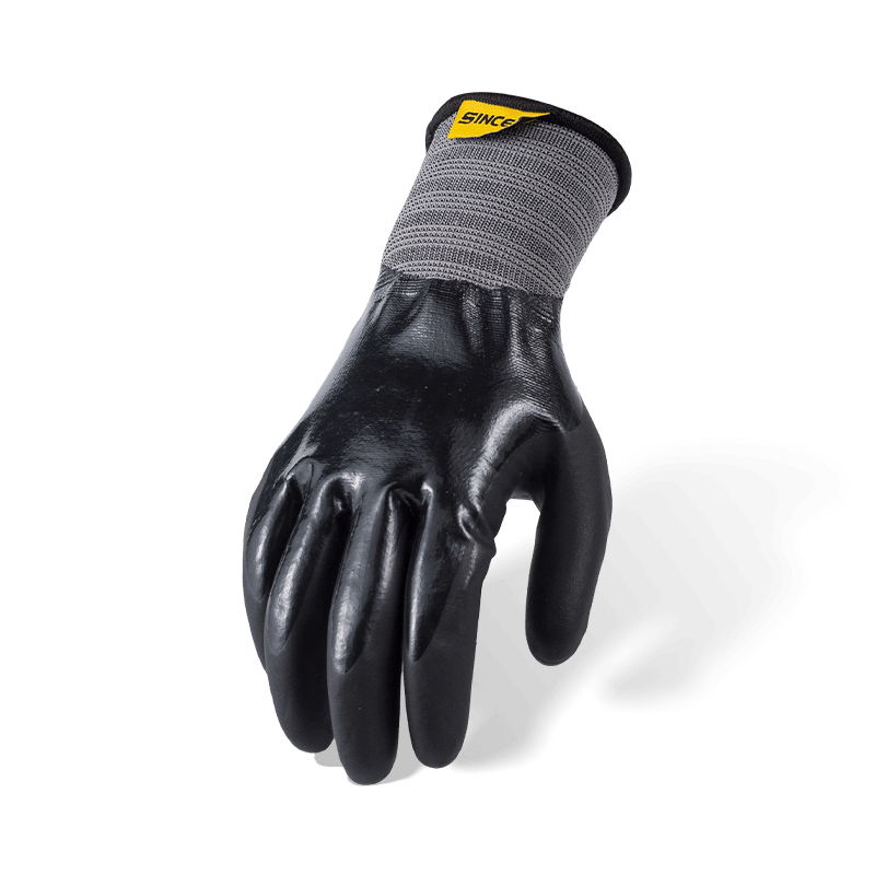 15 Gauge Nylon Fully Coated Black Nitrile Smooth Gloves with Micro-Foam Palm Over-Coat — Waterproof Dual-Coat Protection 15 Gauge Nylon Fully Coated Black Nitrile Smooth Gloves with Micro-Foam Palm Over-Coat — Waterproof Dual-Coat Protection