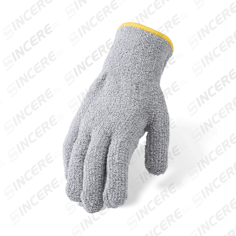 100% Cotton Terry Cloth Heat Resistant Gloves — Industrial Thermal Protection for Hot Handling
