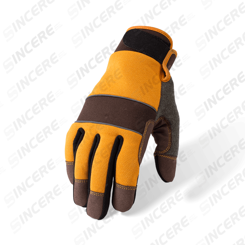 General Purpose Sewn Mechanical Work Gloves — Durable Synthetic Leather Palm with Impact Protection General Purpose Sewn Mechanical Work Gloves — Durable Synthetic Leather Palm with Impact Protection